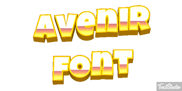 Avenir Font Efecto de texto