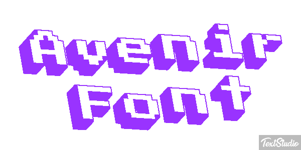 Avenir Font Efecto de texto