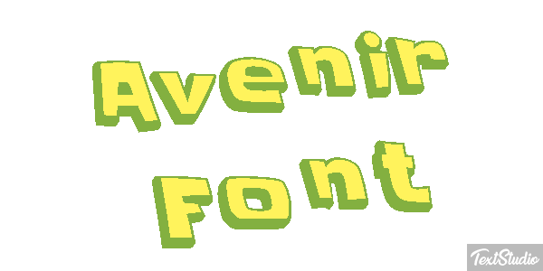 Avenir Font Efecto de texto