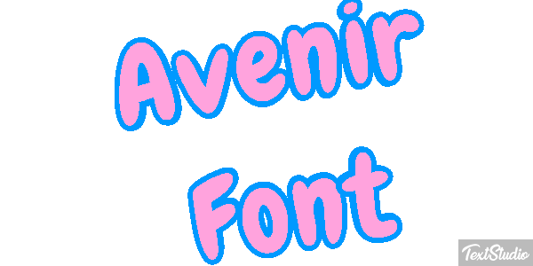 Avenir Font Efecto de texto