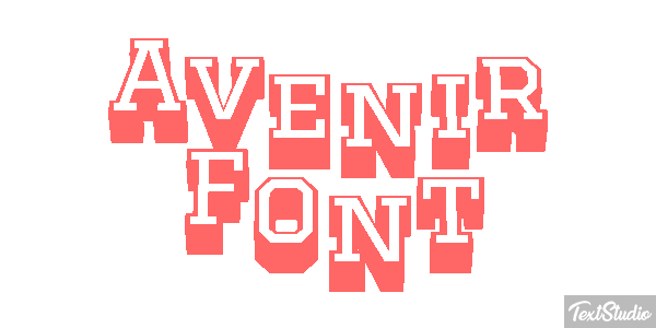 Avenir Font Efecto de texto