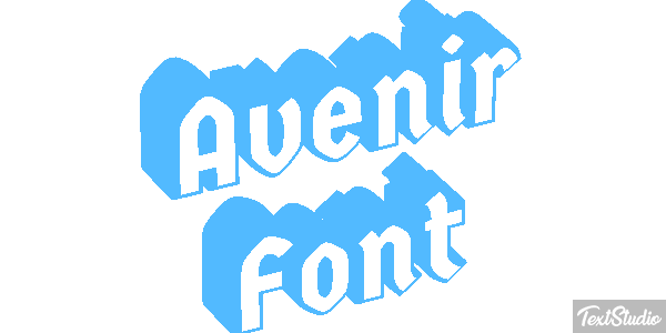 Avenir Font Efecto de texto
