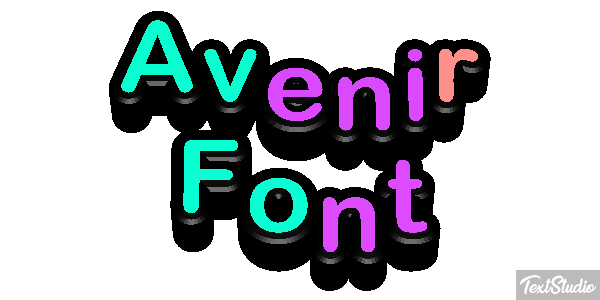 Avenir Font Efecto de texto