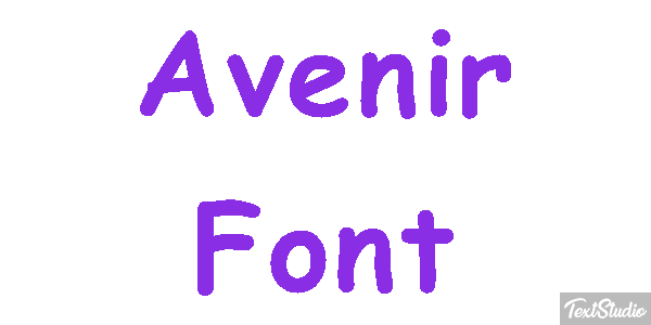Avenir Font Efecto de texto