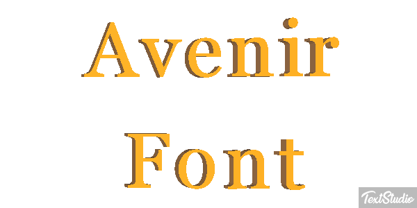 Avenir Font Efecto de texto