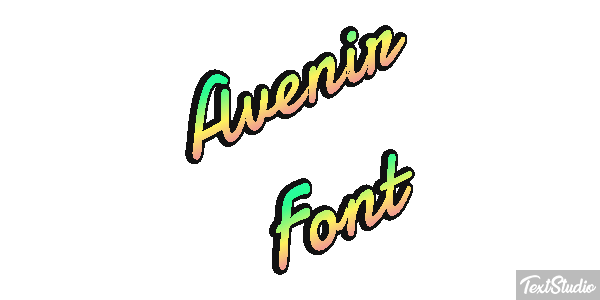Avenir Font Efecto de texto