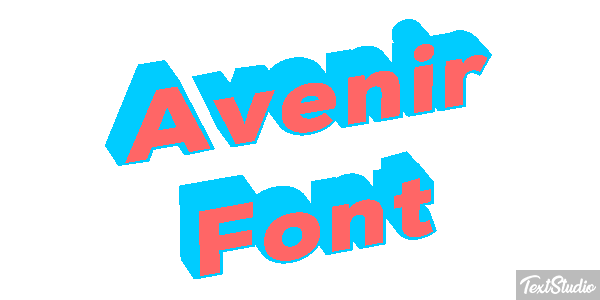 Avenir Font Efecto de texto