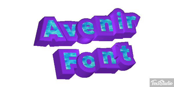 Avenir Font Efecto de texto
