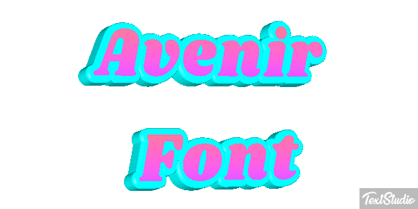 Avenir Font Efecto de texto