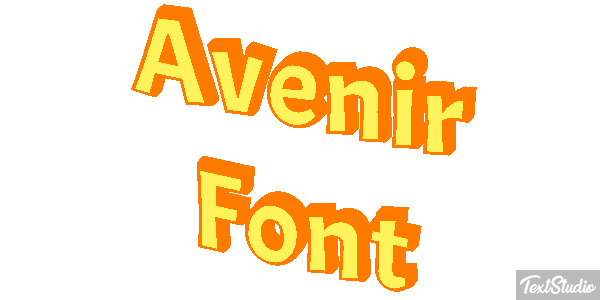 Avenir Font Efecto de texto