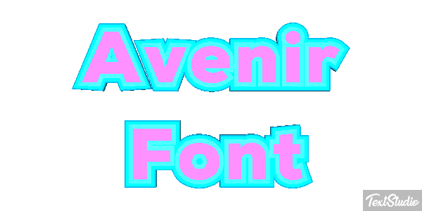 Avenir Font Efecto de texto
