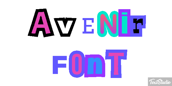 Avenir Font Efecto de texto