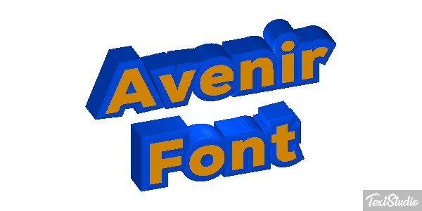 Avenir Font Efecto de texto