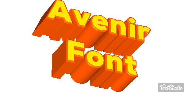 Avenir Font Efecto de texto