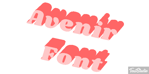 Avenir Font Efecto de texto