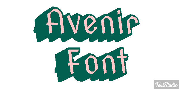 Avenir Font Efecto de texto