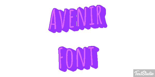 Avenir Font Efecto de texto