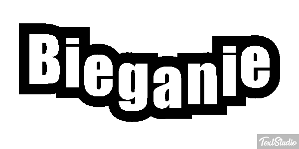Bieganie Efekt tekstowy