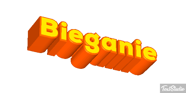 Bieganie Efekt tekstowy