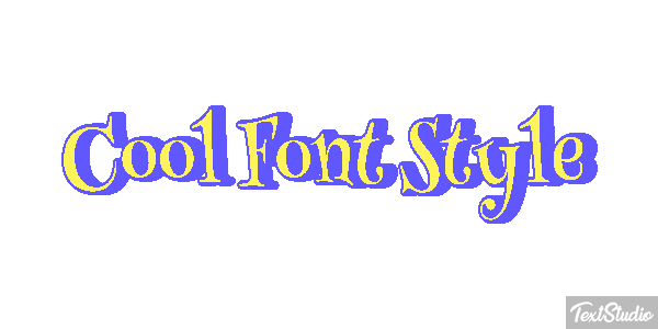 Cool Font Style Text effect