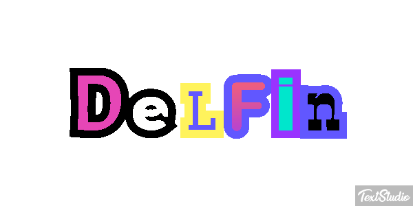 Delfin Texteffekt