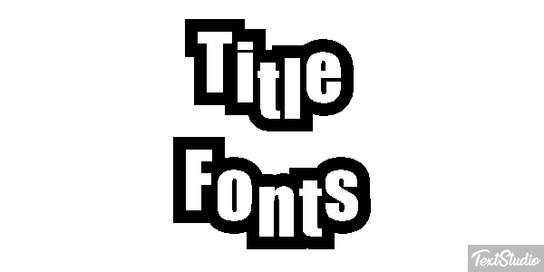 Title Fonts Efeito do texto