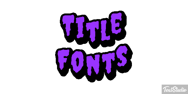 Title Fonts Efeito do texto