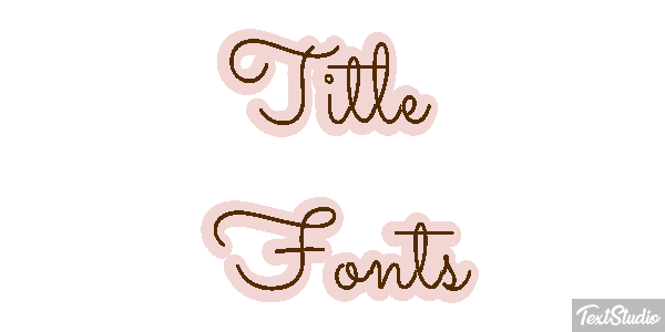 Title Fonts Efeito do texto
