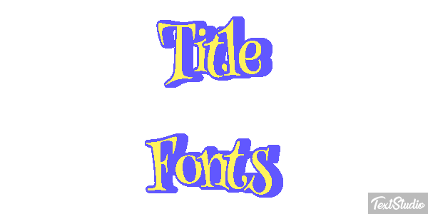 Title Fonts Efeito do texto