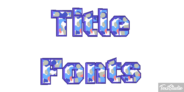 Title Fonts Efeito do texto
