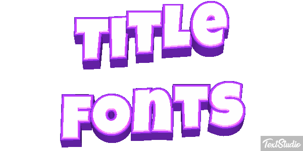 Title Fonts Efeito do texto