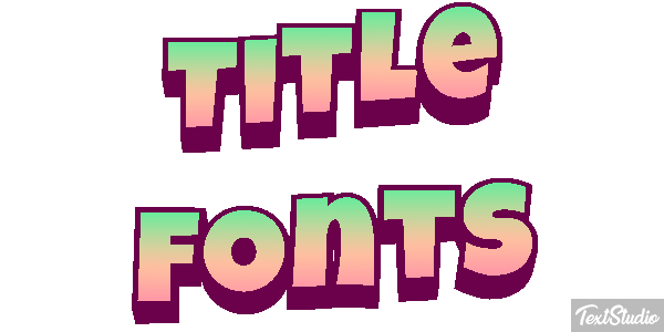 Title Fonts Efeito do texto