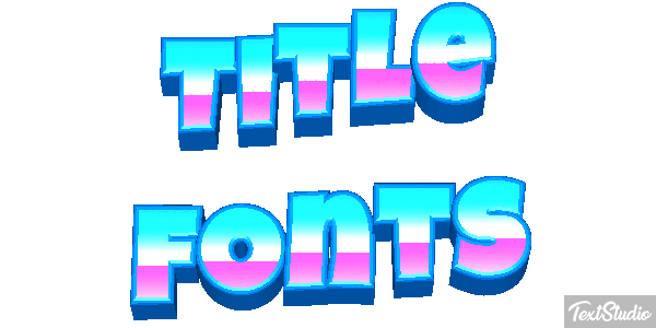 Title Fonts Efeito do texto