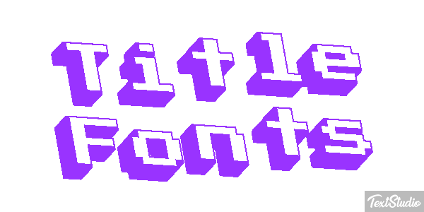 Title Fonts Efeito do texto