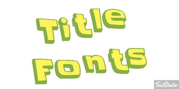 Title Fonts Efeito do texto