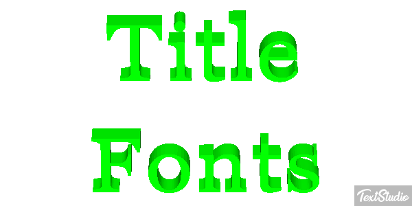 Title Fonts Efeito do texto