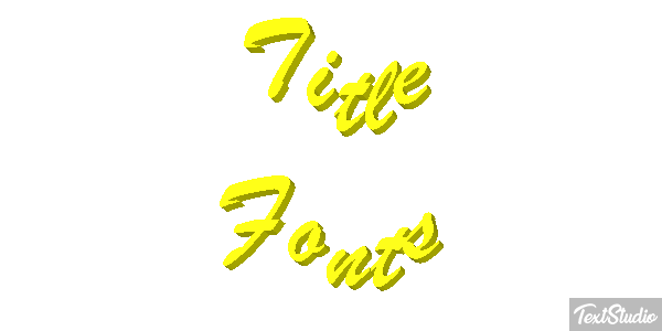 Title Fonts Efeito do texto