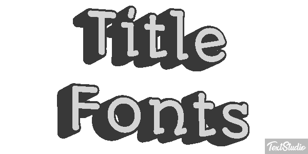 Title Fonts Efeito do texto