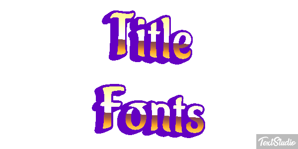 Title Fonts Efeito do texto
