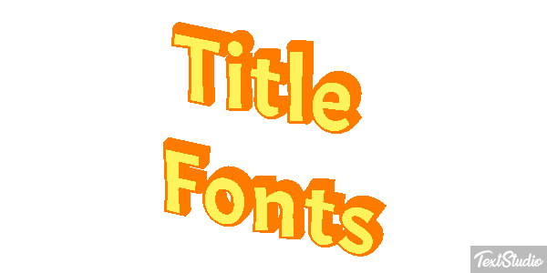Title Fonts Efeito do texto