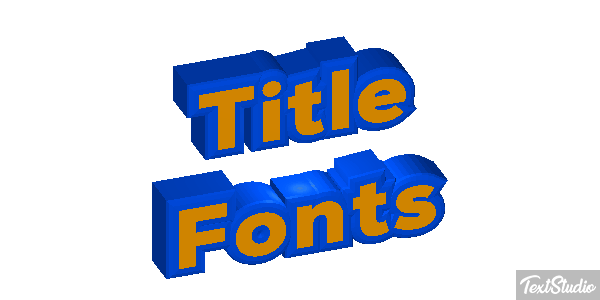 Title Fonts Efeito do texto