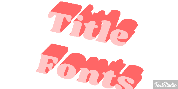 Title Fonts Efeito do texto
