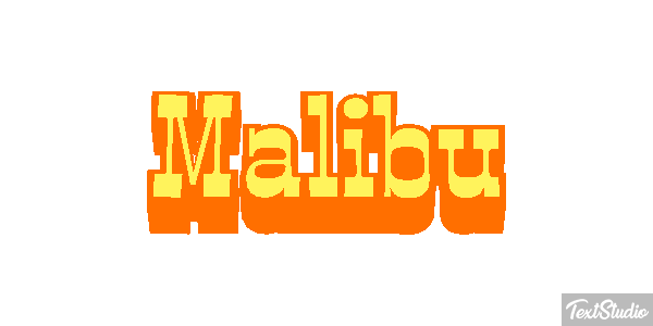 Malibu Efecto de texto