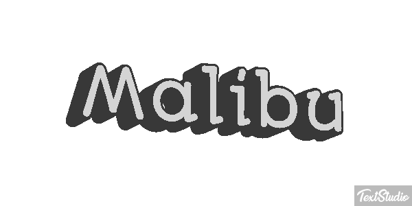 Malibu Efecto de texto