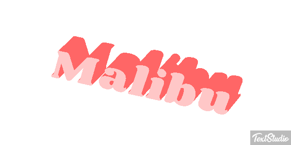 Malibu Efecto de texto