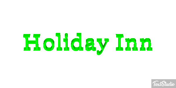 Holiday Inn Efeito do texto