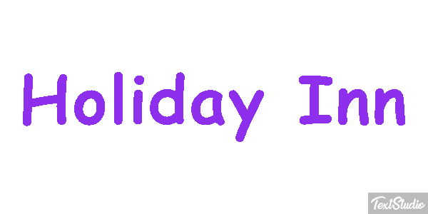 Holiday Inn Efeito do texto