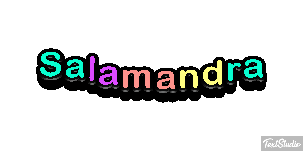 Salamandra Effetto testo