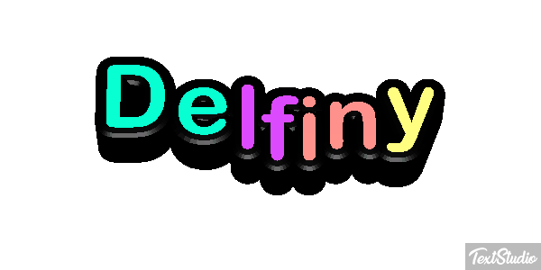 Delfiny Efekt tekstowy