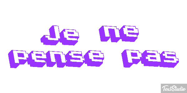 Je ne pense pas テキスト効果